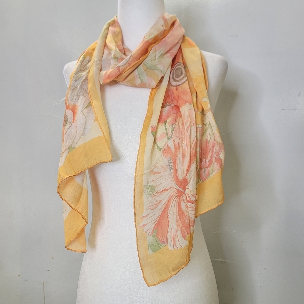 Salvatore Ferragamo floral silk scarf/wrap